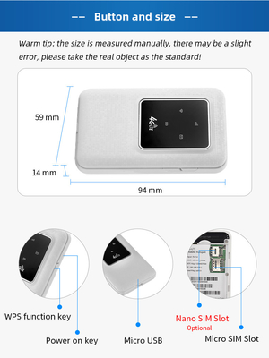 Wifi Pocket 4G LTE Hotspot Router B1 B3 B5 B7 B8 B20 B28 B38 B39 B40 B41