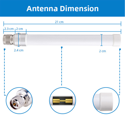 1710MHz-2690MHz 4G GSM Antenna SMA N Male 2dBi OMNI Fiberglass